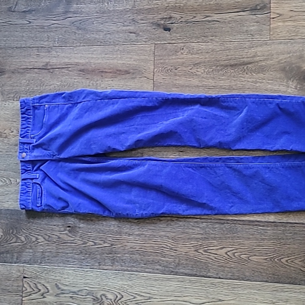 GAP Women's Straight Leg Corduroy Pants in Royal Blue